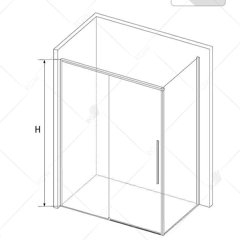 Душевой уголок RGW Stilvoll 120x120 32324222-014 профиль цвет Черный стекло прозрачное