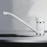 Кухонная мойка Ulgran Classic U-608-341 цвет Ультра-белый со смесителем Frap F4928-12 Белый