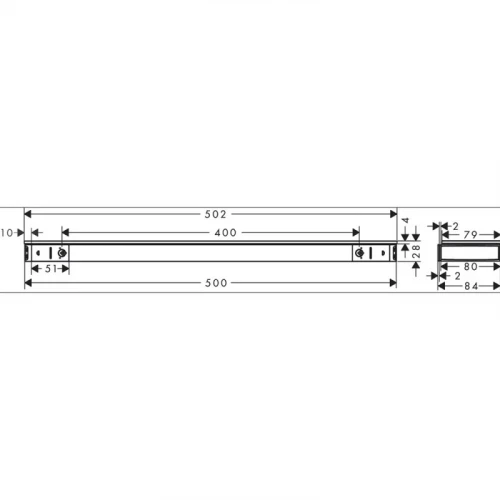Стеклянная полка Hansgrohe Rainfinity 50 26844700 Белый матовый Графит