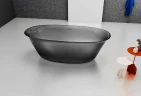 Ванна из полиэфирной смолы Abber Kristall 170х75 AT9707Onyx Черная без гидромассажа