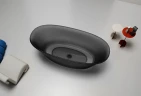 Ванна из полиэфирной смолы Abber Kristall 170х75 AT9707Onyx Черная без гидромассажа