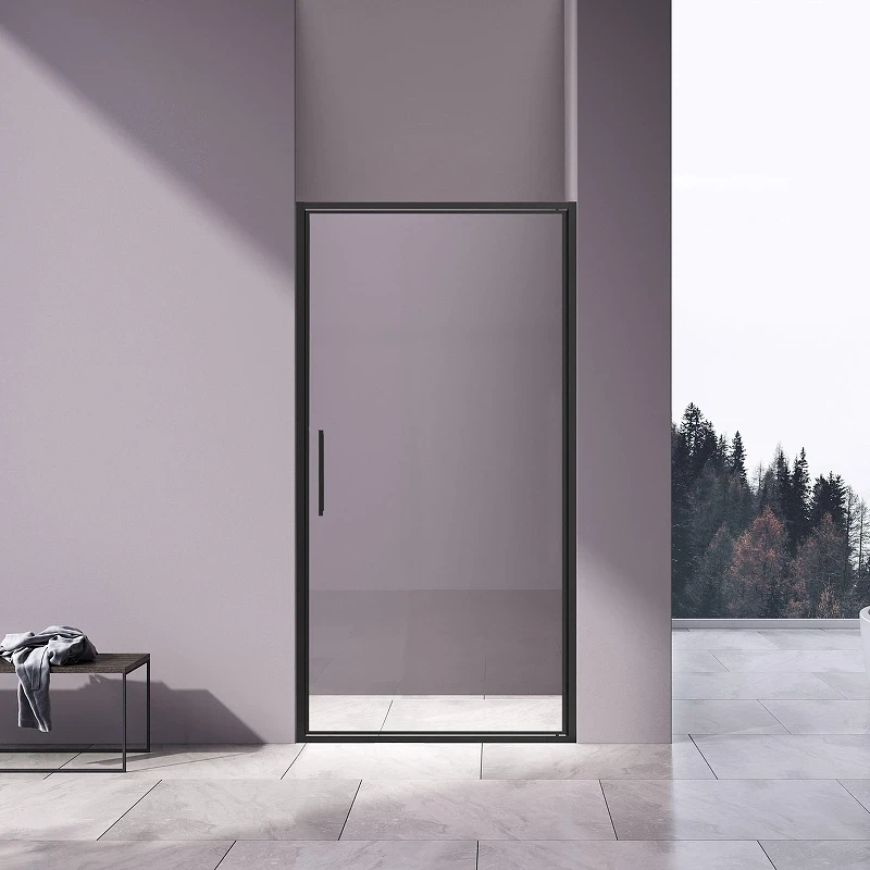 Душевая дверь Vincea Slim 100 VDP-4SL100CLB профиль Черный стекло прозрачное