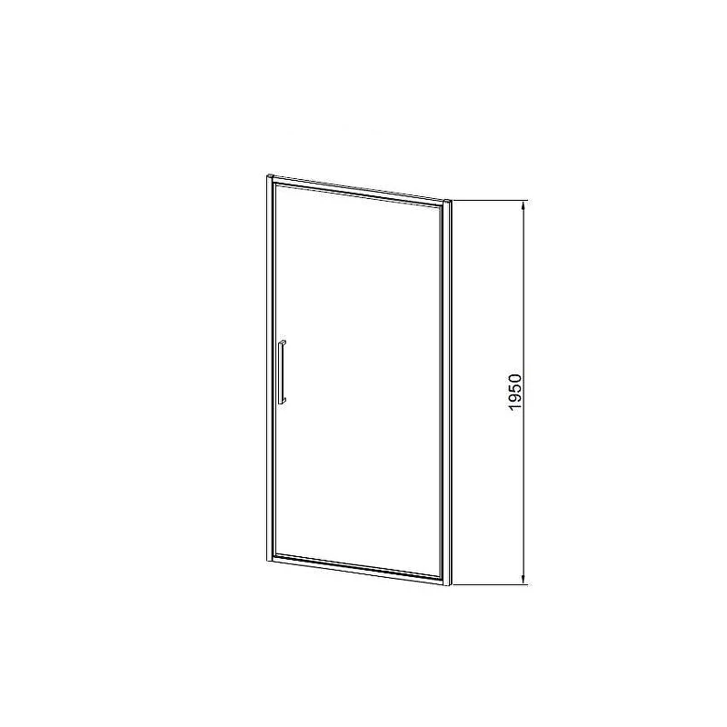 Душевая дверь Vincea Slim 100 VDP-4SL100CLB профиль Черный стекло прозрачное