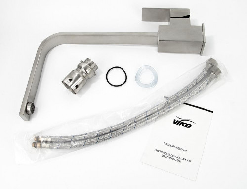 Смеситель для кухни Viko V-7734 цвет Серебро