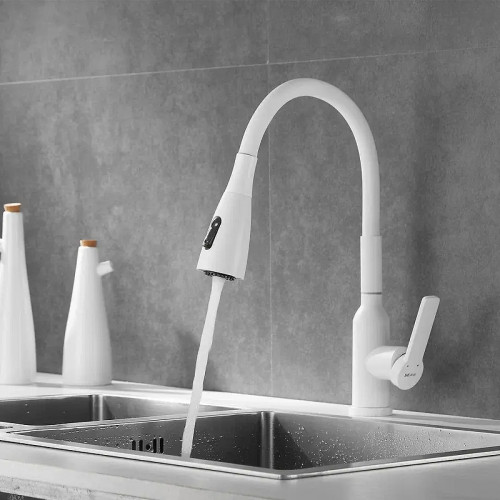 Смеситель для кухни Shevanik S843C-1 цвет Белый