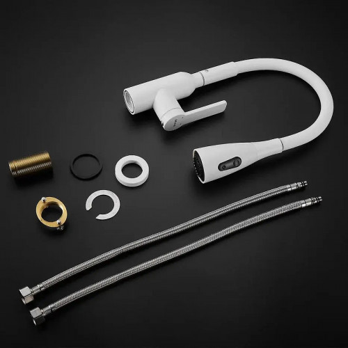 Смеситель для кухни Shevanik S843C-1 цвет Белый