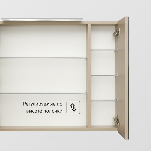 Зеркальный шкаф Roca Oleta 80 A857647515 с подсветкой Капучино
