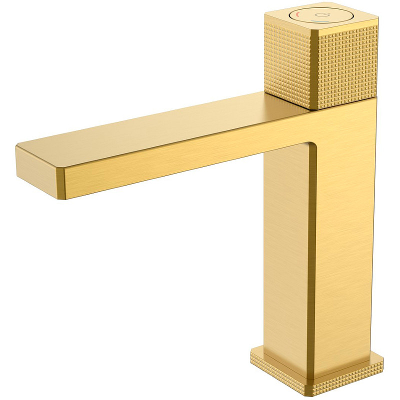 Смеситель для раковины Boheme Quad 159-MG Золото матовое латунь