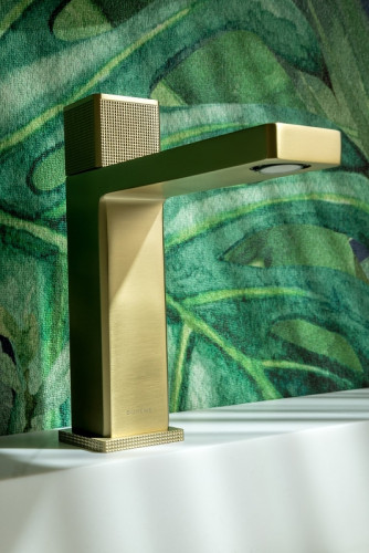 Смеситель для раковины Boheme Quad 159-MG Золото матовое латунь