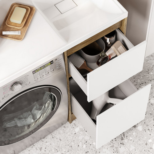 Тумба под раковину Aquaton Лондри 105 1A267001LHDY0 Дуб Кантри без фасада МДФ / ЛДСП