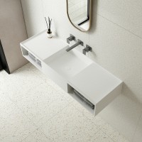 Раковина Vincea 120 VWB-6S212MW Белая матовая искусственный камень (литьевой мрамор) подвесная