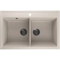 Кухонная мойка Ulgran Quartz Ruma 780-02 Лен искусственный камень (литьевой мрамор) встраиваемый