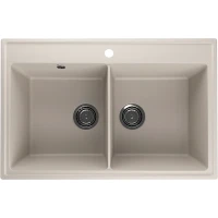 Кухонная мойка Ulgran Quartz Ruma 780-02 Лен искусственный камень (литьевой мрамор) встраиваемый