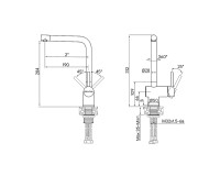 Смеситель для кухни Paulmark Spring Sp212067-SS Нержавеющая сталь однорычажный