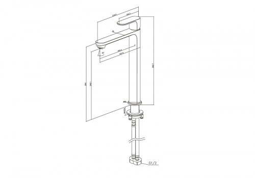 Смеситель для раковины Aquatek Альфа AQ1904BG цвет Золото шлифованное