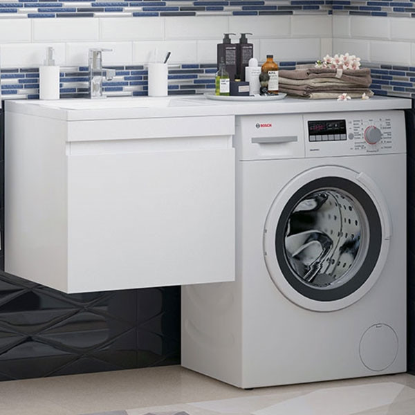 Тумба под раковину Corozo Альтаир 120 SD-00000501 подвесная Белая МДФ / ЛДСП