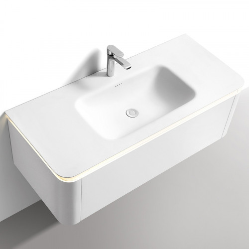 Тумба с раковиной Black&amp;White Universe U925.1200 120 9251200 подвесная Milk white МДФ / ЛДСП