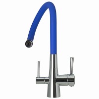 Смеситель для кухни Lemark Comfort LM3075C-Blue Хром Синий латунь