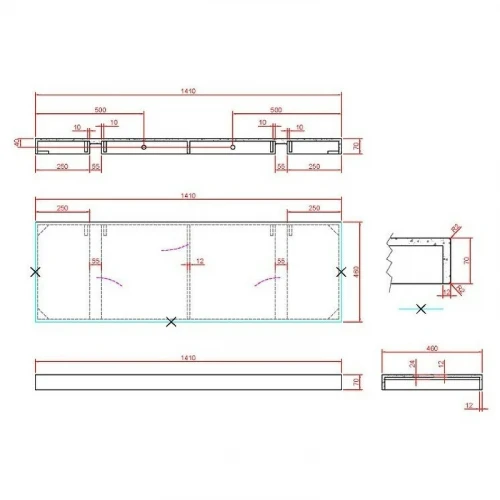 Столешница под раковину Boheme Armadi Art Flat 140 869-140-CLCT Белый мрамор искусственный камень (литьевой мрамор)