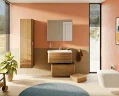 Зеркальный шкаф Vitra 80 66911 с подсветкой Антрацит глянцевый МДФ / ЛДСП, стекло