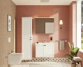 Зеркальный шкаф Vitra 80 66911 с подсветкой Антрацит глянцевый МДФ / ЛДСП, стекло