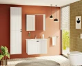 Зеркальный шкаф Vitra 80 66911 с подсветкой Антрацит глянцевый МДФ / ЛДСП, стекло