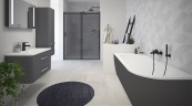 Акриловая ванна Cezares Slim 179x79 L SLIM CORNER-180-80-60-L-NERO-SET без гидромассажа