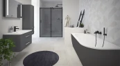 Акриловая ванна Cezares Slim 179x79 L SLIM CORNER-180-80-60-L-NERO-SET без гидромассажа