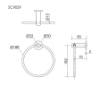 Кольцо для полотенец Sancos Base SC9029BN цвет Никель брашированный