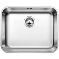 Кухонная мойка Blanco Supra 500-U 518205 с корзинчатым вентилем нержавеющая сталь встраиваемый