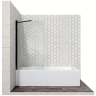 Шторка на ванну Ambassador Bath Screens 80х140 16041207 профиль Черный стекло прозрачное