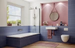 Шторка на ванну Ambassador Bath Screens 80х140 16041207 профиль Черный стекло прозрачное