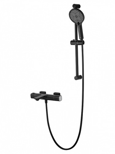 Смеситель для ванны Wonzon &amp; Woghand Solid WW-C2011-A-MB с термостатом цвет Черный матовый