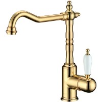 Смеситель для кухни Boheme Tradizionale Oro Crystal 102-CRST Золото латунь