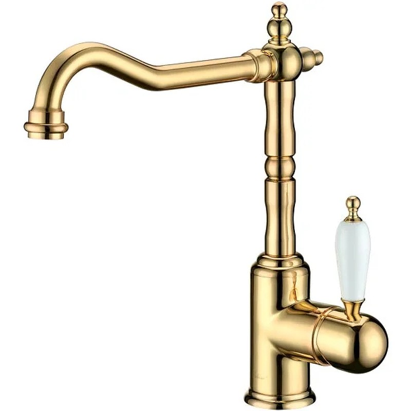 Смеситель для кухни Boheme Tradizionale Oro Crystal 102-CRST Золото латунь