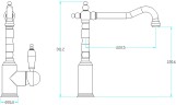 Смеситель для кухни Boheme Tradizionale Oro Crystal 102-CRST Золото латунь