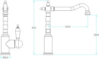 Смеситель для кухни Boheme Tradizionale Oro Crystal 102-CRST Золото латунь