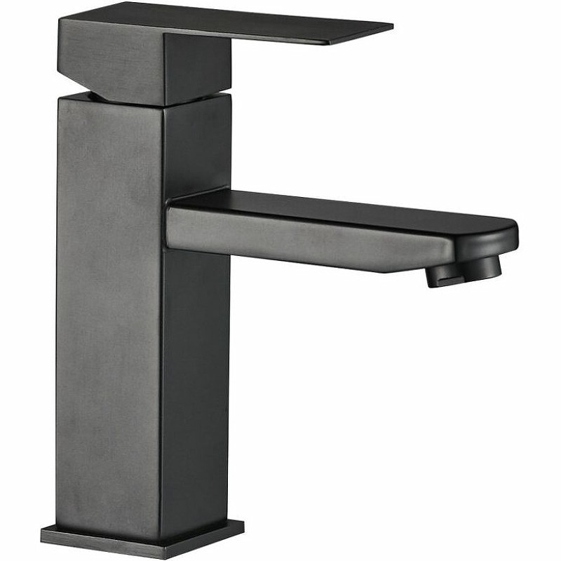 Смеситель для раковины WesnaArt Kubus KUB13-210Black Черный матовый латунь