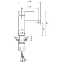 Смеситель для раковины WesnaArt Kubus KUB13-210Black Черный матовый латунь