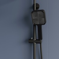 Душевая система RGW Shower Panels SP-35B 51140135-04 с термостатом Черная матовая латунь на стену