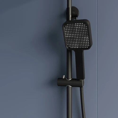 Душевая система RGW Shower Panels SP-35B 51140135-04 с термостатом Черная матовая латунь на стену