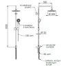 Душевая система Remer 330X9MOEC20NRA Хром латунь на стену