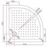 Акриловый поддон для душа Cezares Tray A 85x85 TRAY-A-R-85-550-15-W Белый