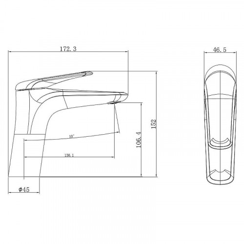 Смеситель для раковины Wonzon &amp; Woghand WW-A41222-MB цвет Черный матовый