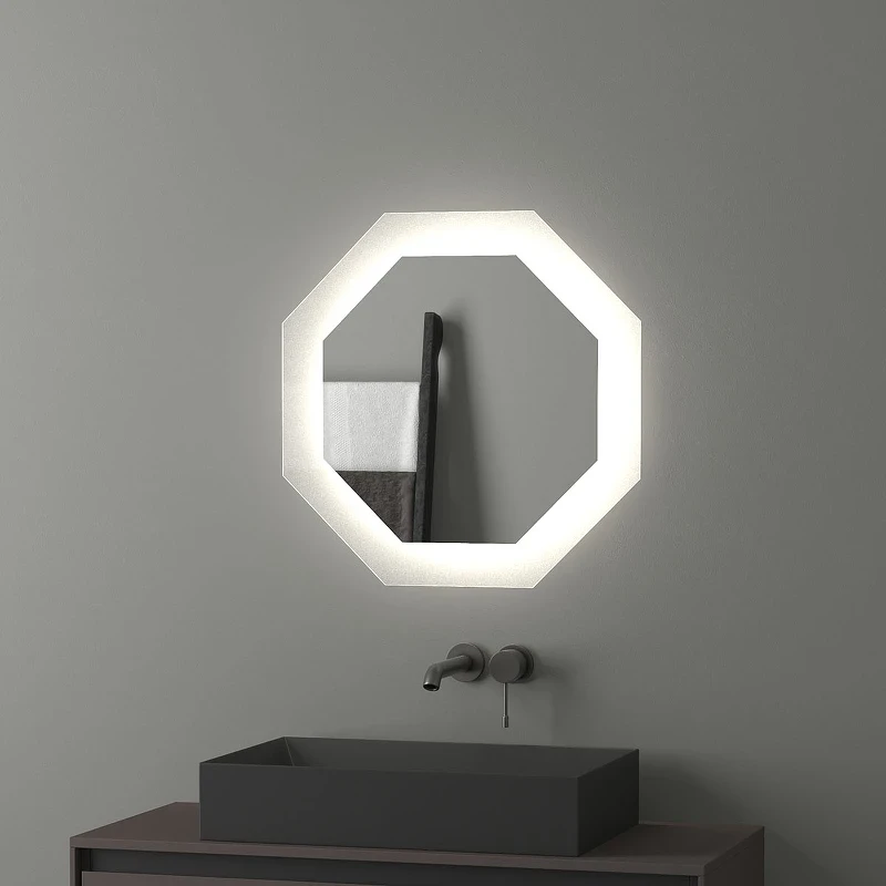 Зеркало Evoform Ledshine 60x60 BY 2503 с подсветкой 19 W - без выключателя - нейтральный белый свет стекло