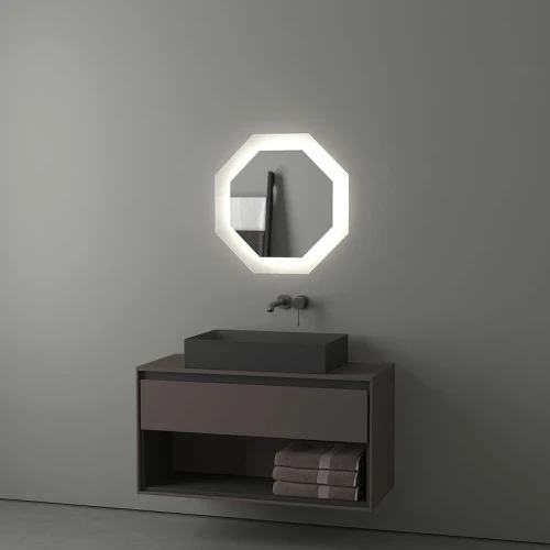 Зеркало Evoform Ledshine 60x60 BY 2503 с подсветкой 19 W - без выключателя - нейтральный белый свет стекло