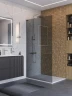 Душевая перегородка BelBagno Uno 100 UNO-L-1-TB-100-GR-Cr профиль Хром стекло тонированное