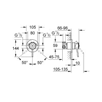 Смеситель для душа Grohe BauClassic 29048000 Хром латунь встраиваемый