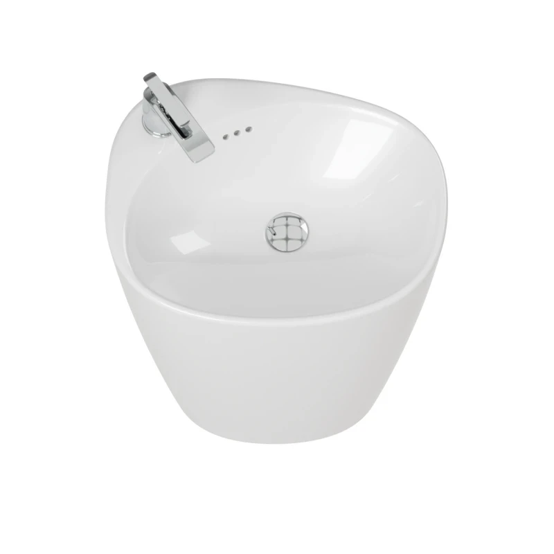 Раковина Laguraty 52 2100W Белая фаянс напольный