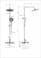 Душевая система Wonzon &amp; Woghand Solid WW-C3011-A-CR с термостатом цвет Хром